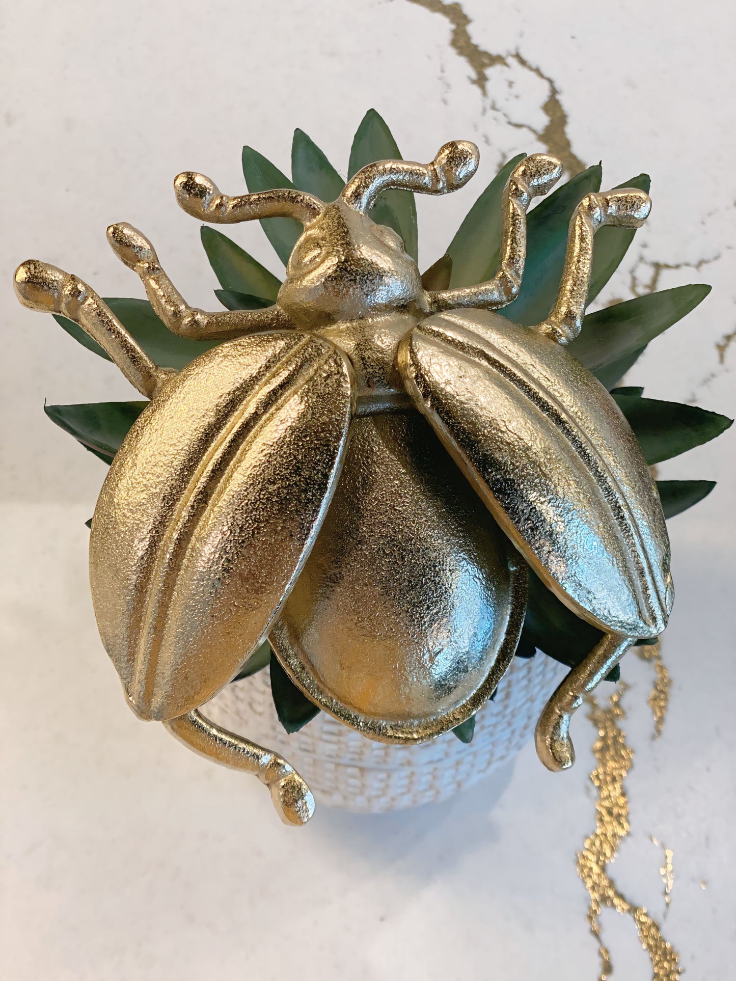 Cast Gold Beetle Large Wall Decor