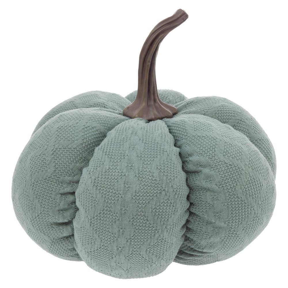 Large Plush Aqua Blue Pumpkin Fall Autumn Décor