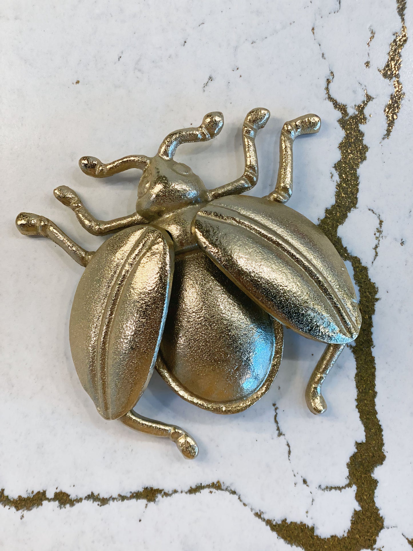 Cast Gold Beetle Large Wall Decor