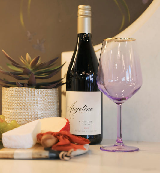 RAINBOW AMETHYST WINE GLASS
