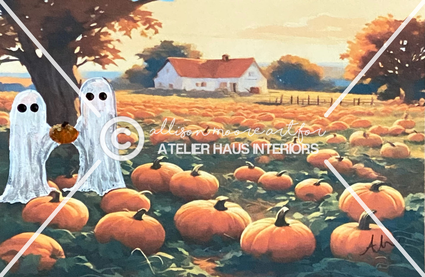 Bruce and Stella- The Average Pumpkin Duo 4” x 6” Print