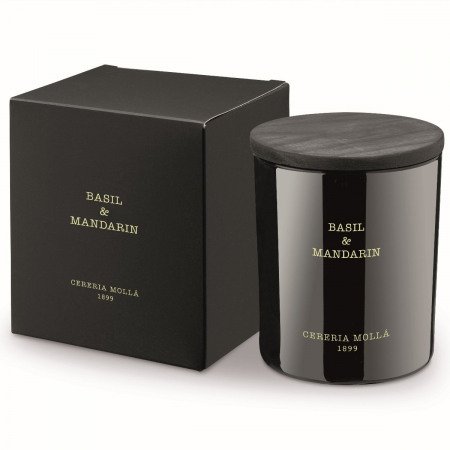 8oz Basil & Mandarin Candle - Black