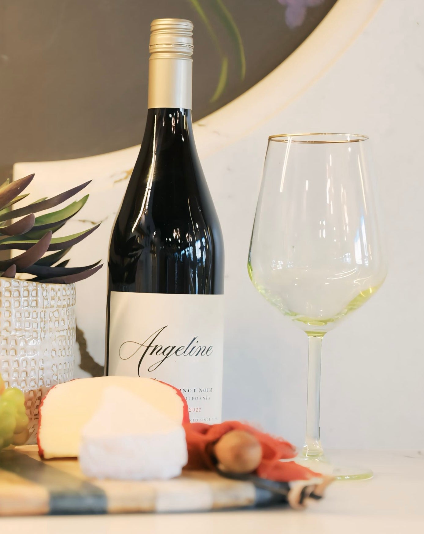 Rainbow Green Wine Glass