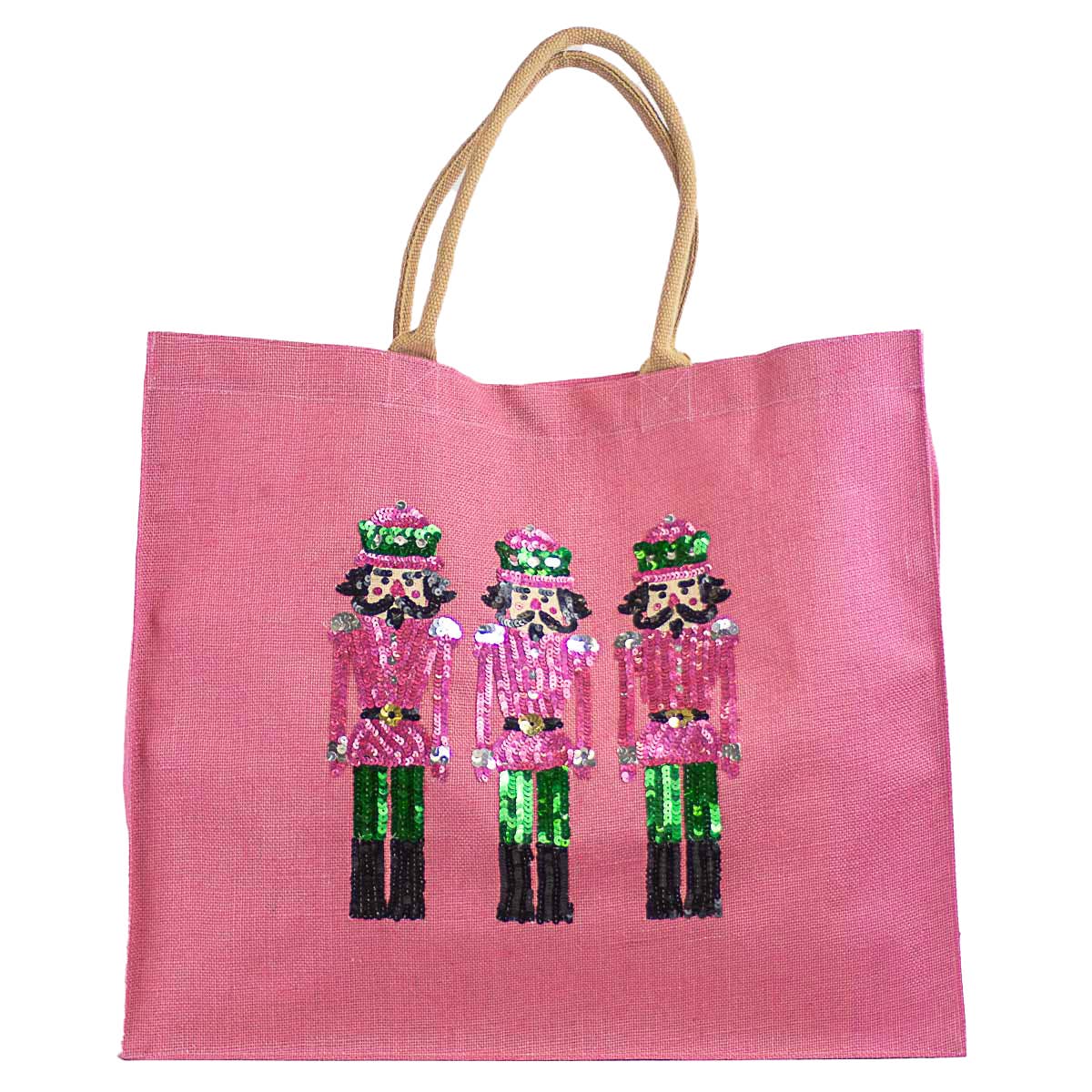 Nutcracker Sequin Carryall Tote Pink/Multi 22x19x8