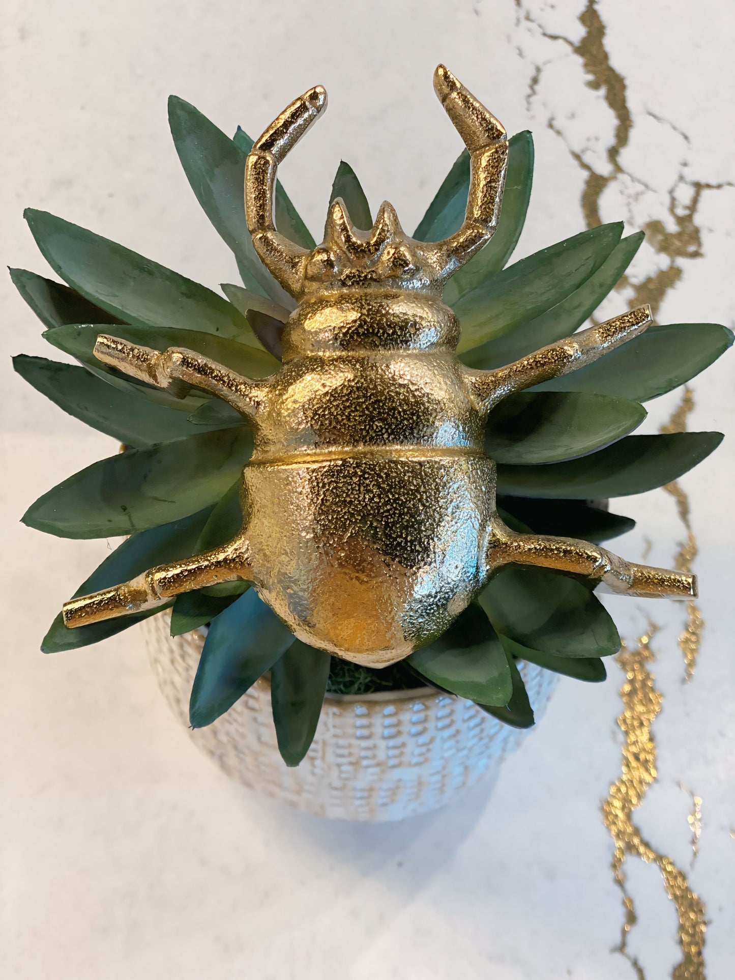 Cast Gold Beetle Small Wall Decor