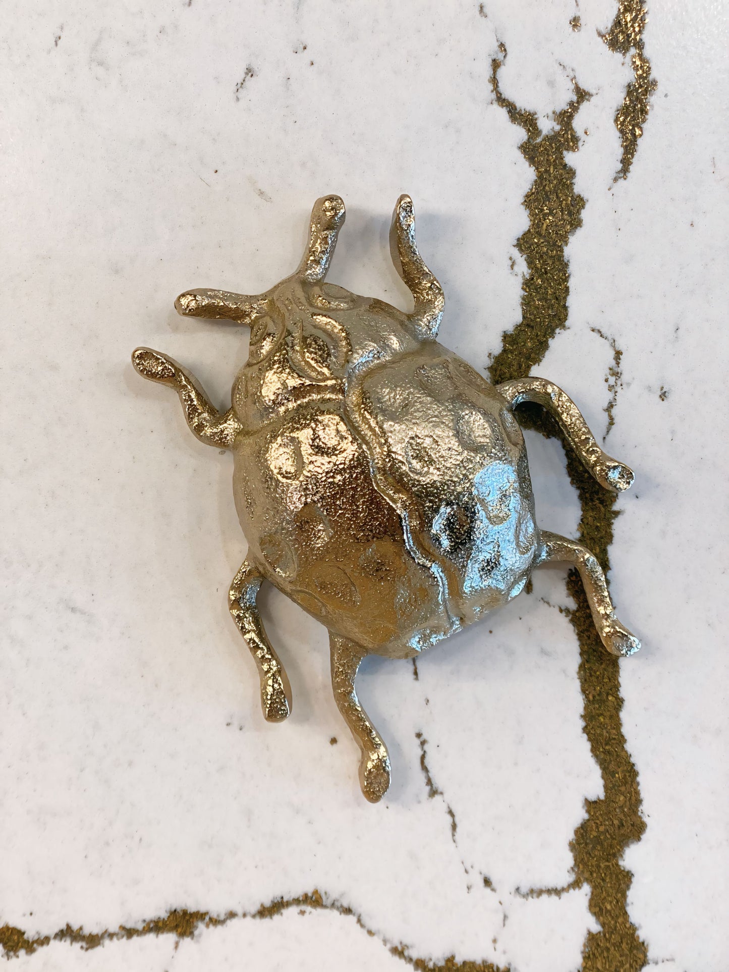 Cast Gold Ladybug Wall Decor