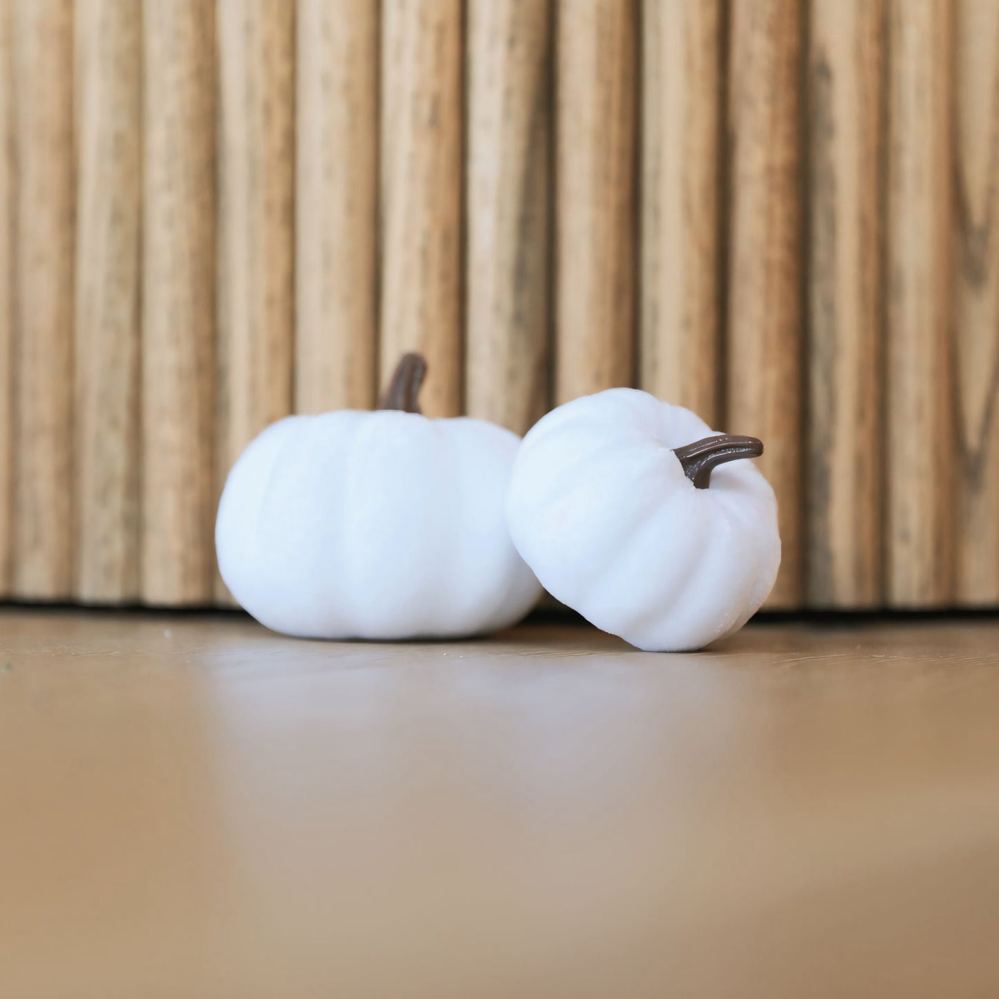 Fall Velvet Decoration Pumpkin White