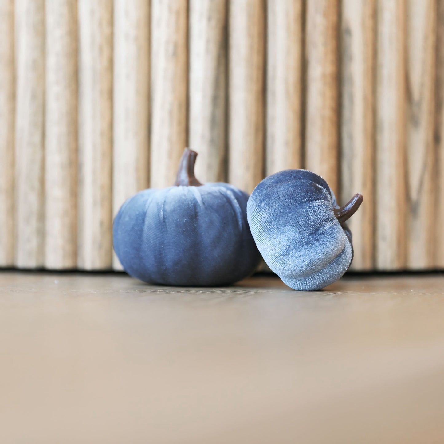 Fall Velvet Decoration Pumpkin Grey XSmall