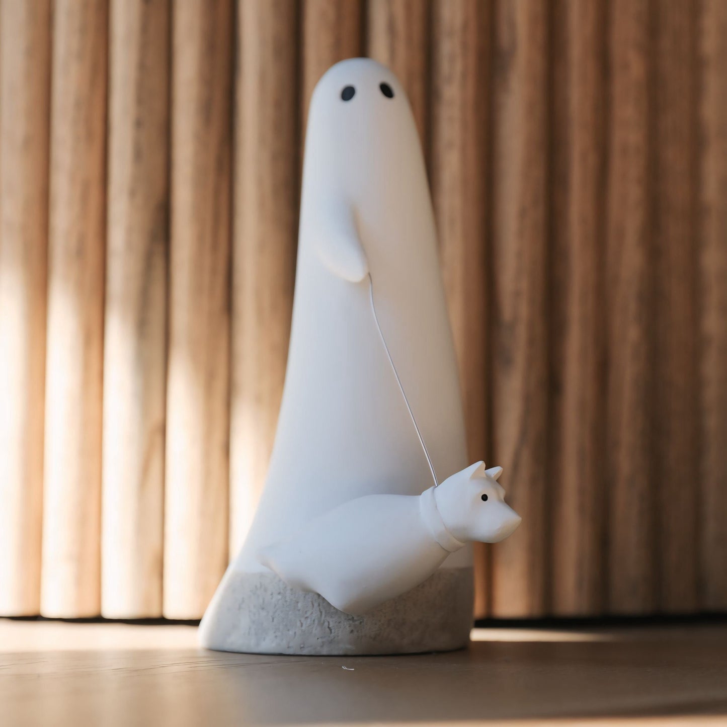 8.5" Tall Ghostly Dog Walk Halloween Décor