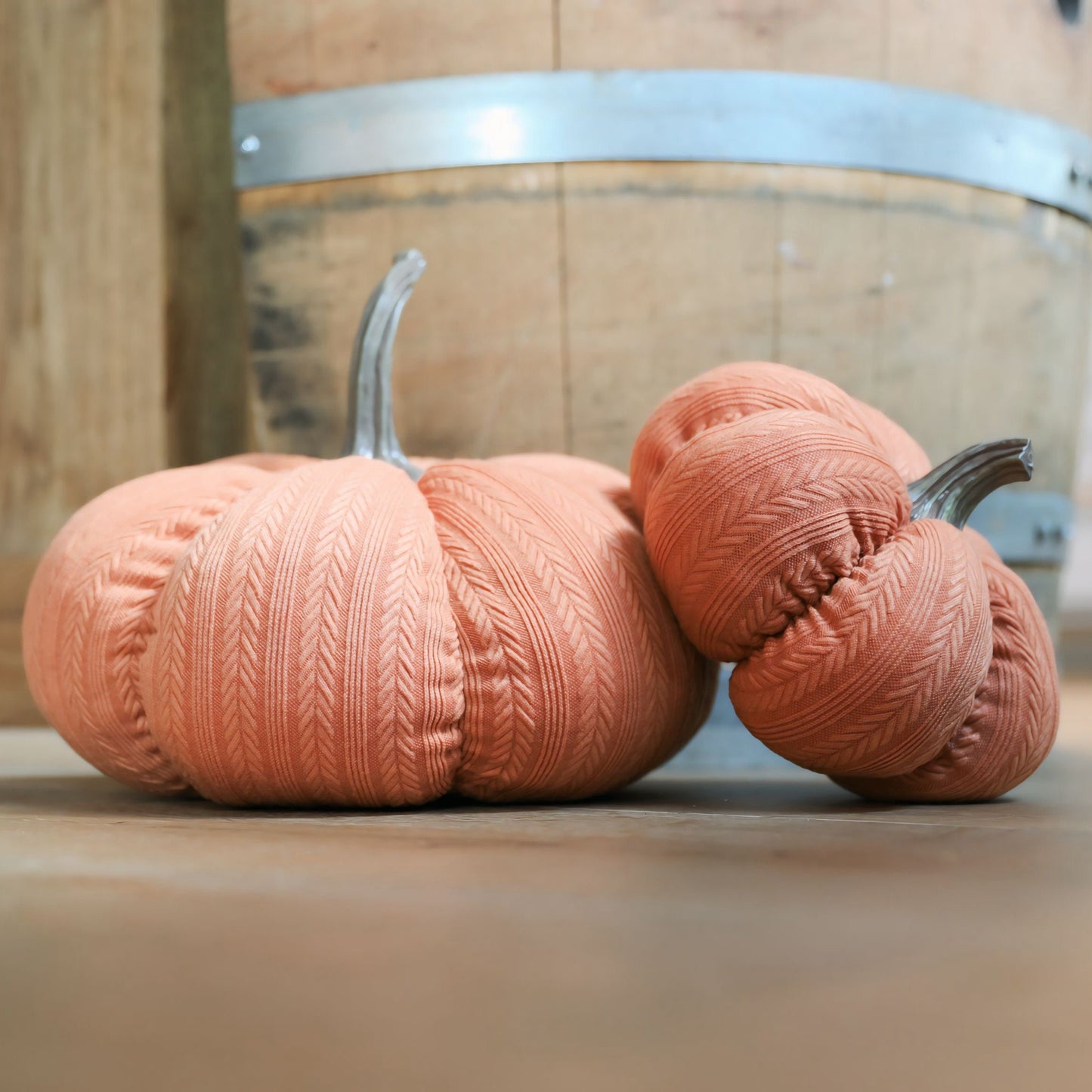 Small Plush Terracotta Pumpkin Fall Autumn Décor