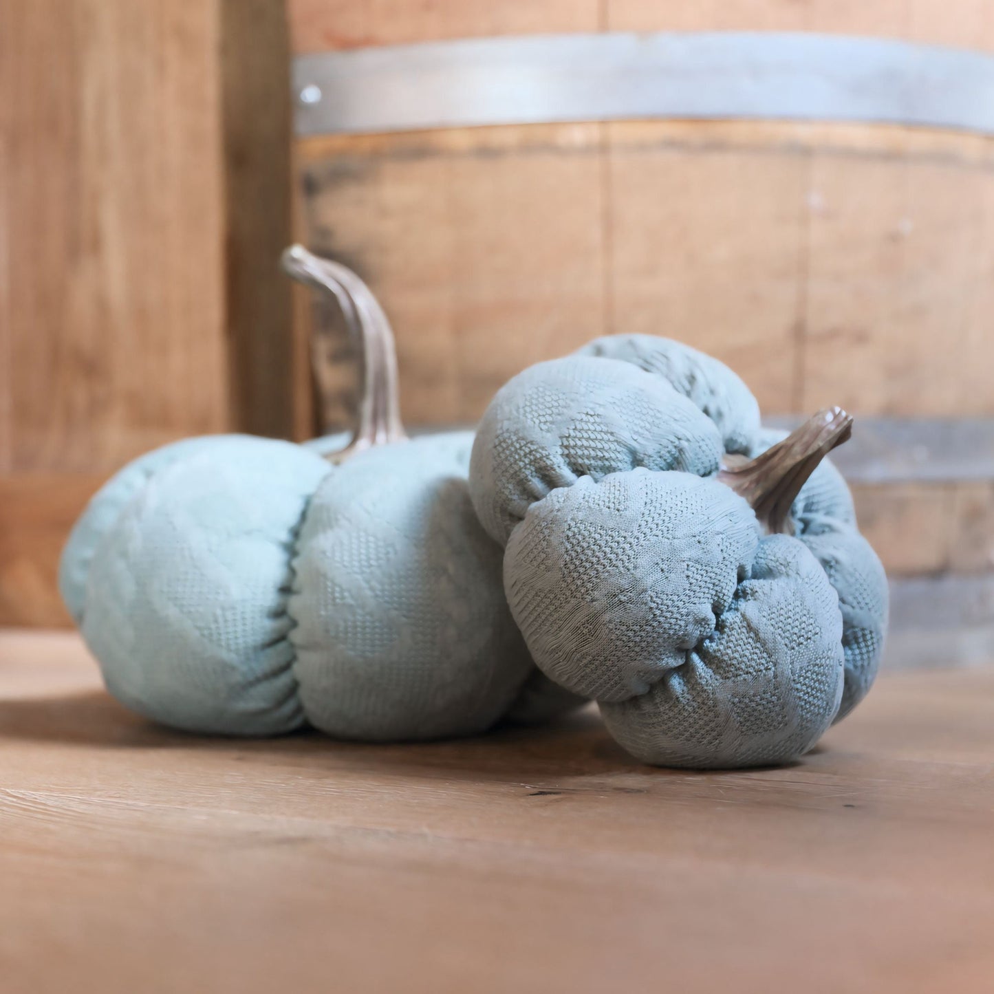 Small Plush Aqua Blue Pumpkin Fall Autumn Décor