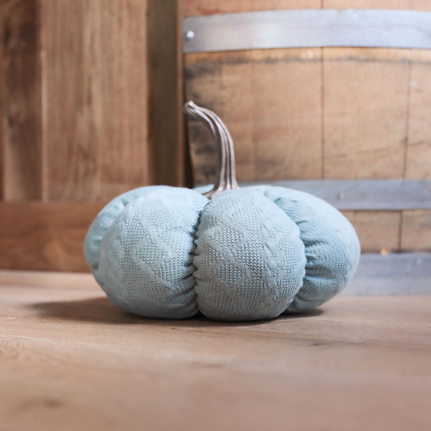 Large Plush Aqua Blue Pumpkin Fall Autumn Décor