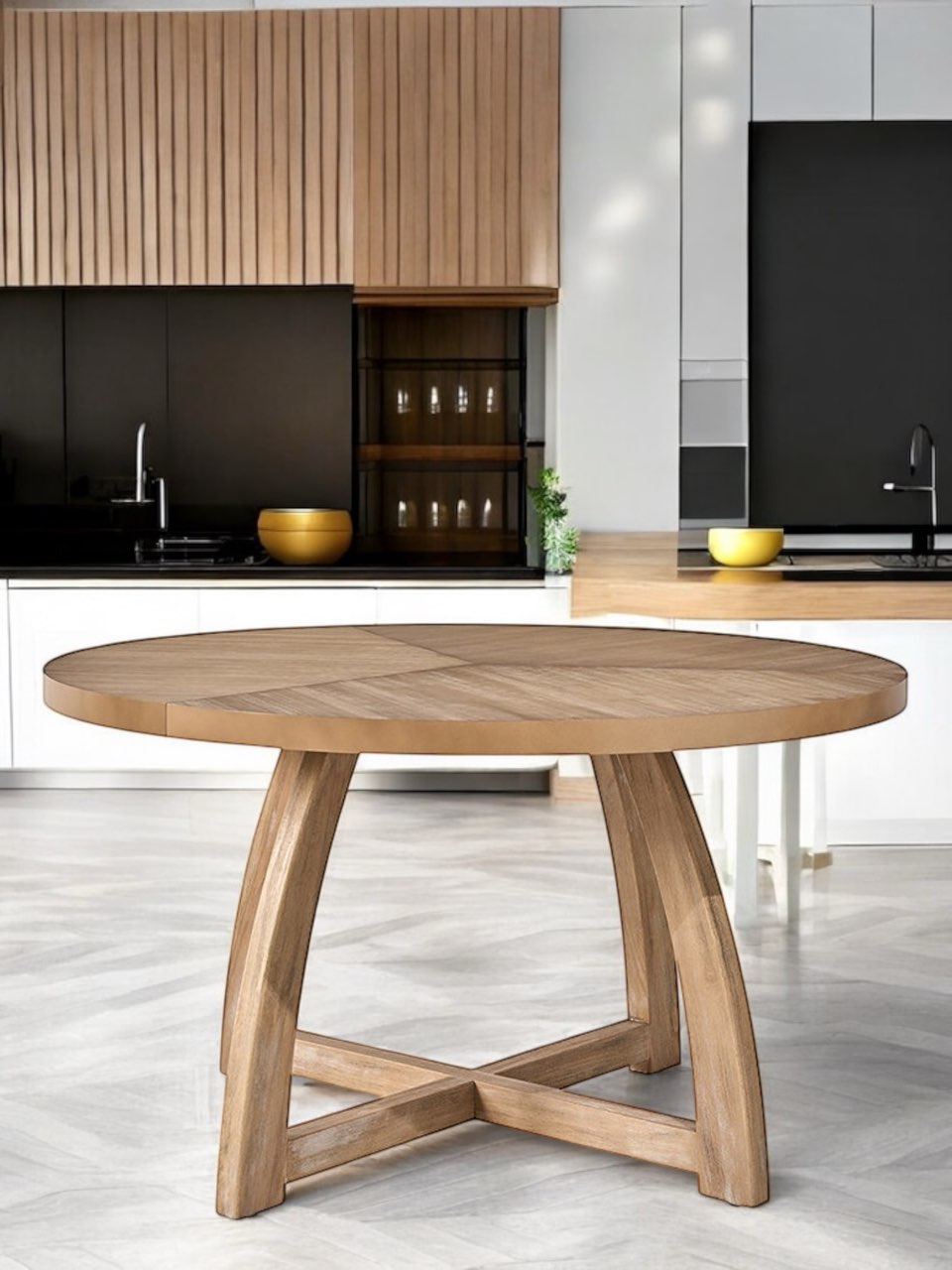 Miranda Solid Wood Round Dining Table