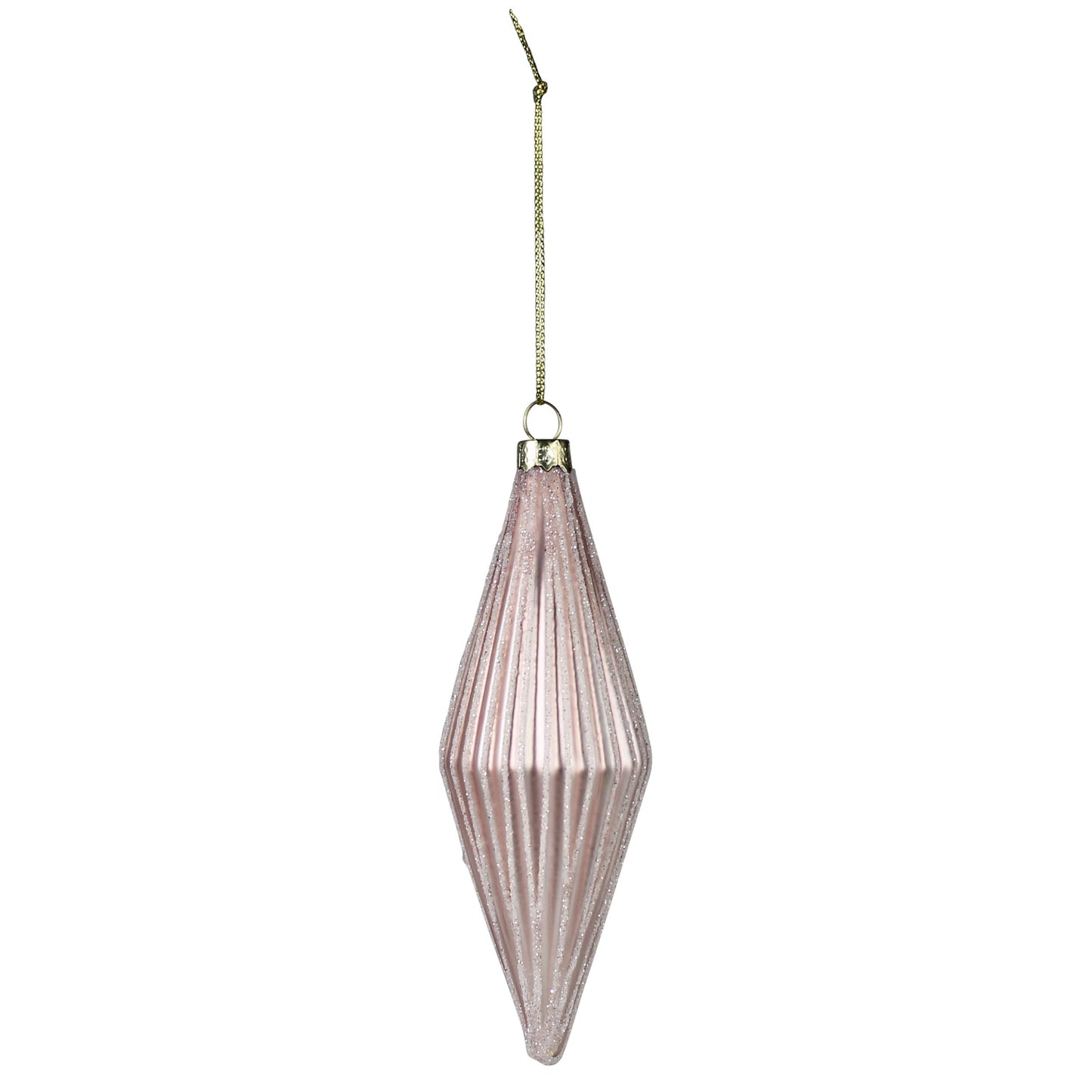 Ribbed Rhombus Ornaments Pink