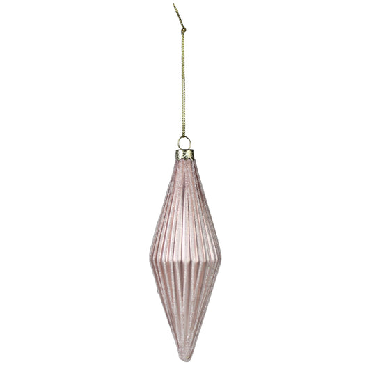 Ribbed Rhombus Ornaments Pink