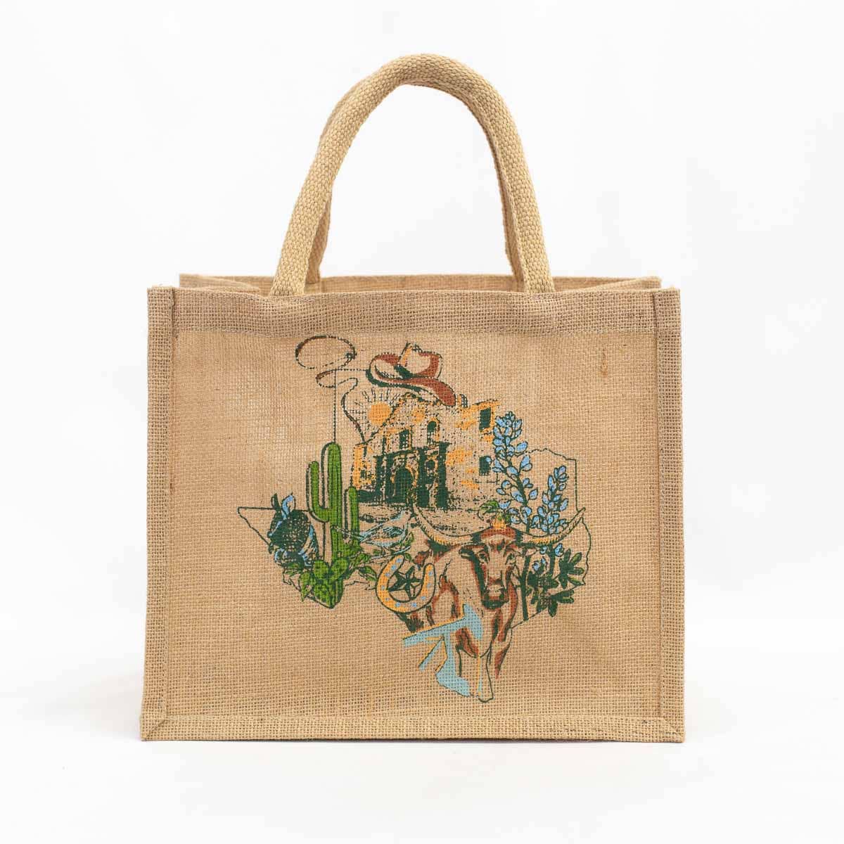 Texas Love Gift Tote Natural/Multi 12x10x8