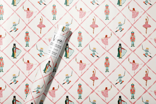 Christmas Nutcracker Trellis Wrapping Paper Roll
