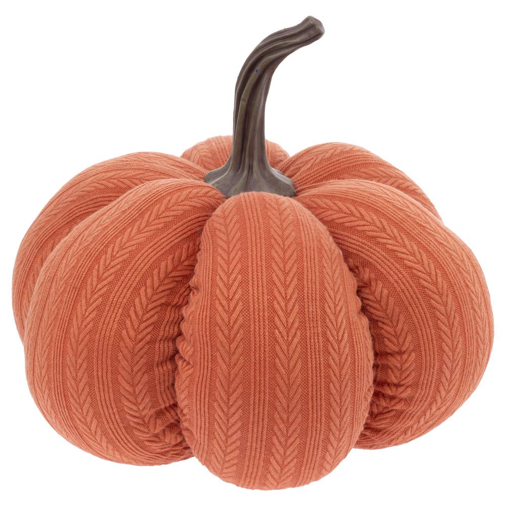 Large Plush Terracotta Pumpkin Fall Autumn Décor