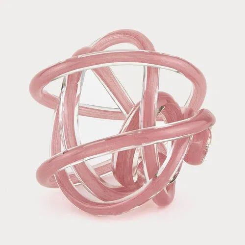 HANDBLOWN GLASS KNOT PINK