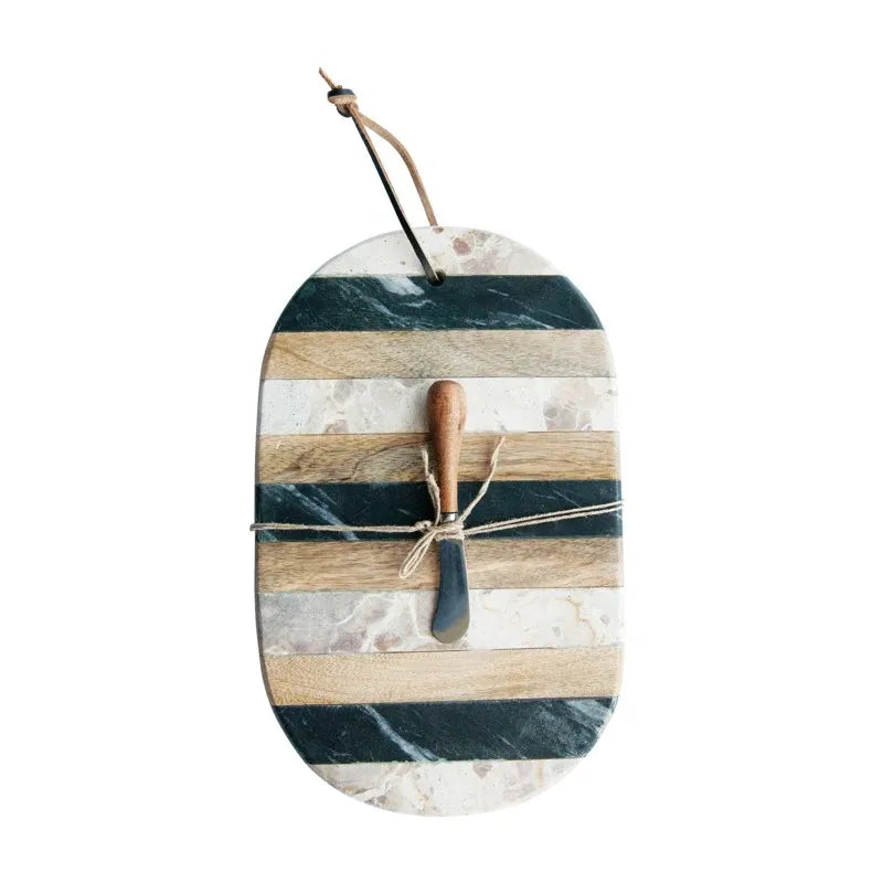 Marble & Mango Wood Cheese/Cutting Board