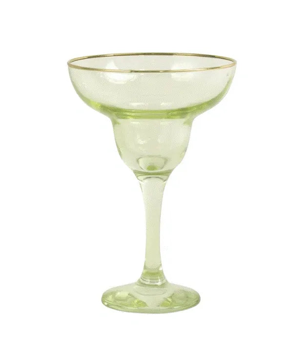 RAINBOW YELLOW MARGARITA GLASS