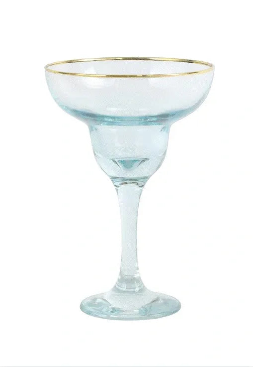 RAINBOW TURQUOISE MARGARITA GLASS
