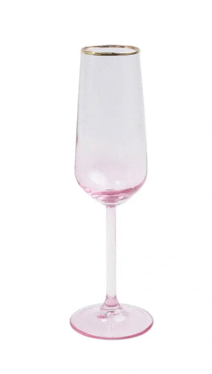 RAINBOW PINK CHAMPAGNE FLUTE