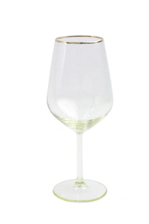 Rainbow Green Wine Glass
