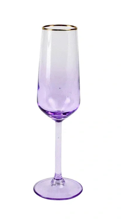 RAINBOW AMETHYST CHAMPAGNE FLUTE