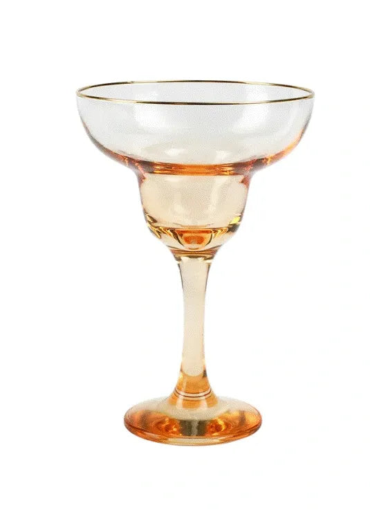 RAINBOW AMBER MARGARITA GLASS