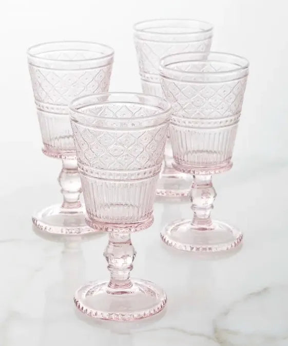 Pink Claro Goblets, Set of 4