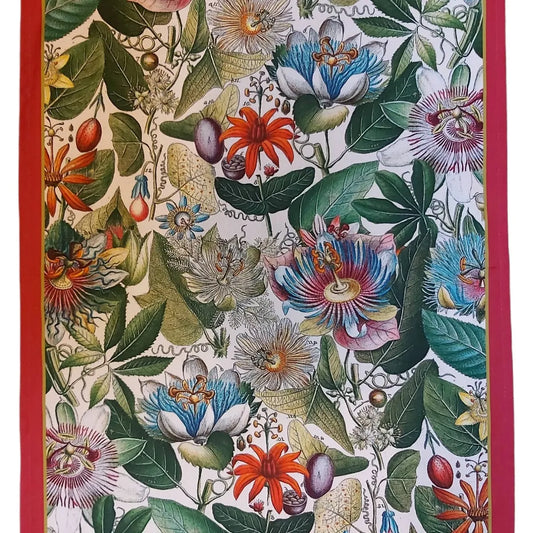 Passionflower Antique Botanical Print Tea Towel