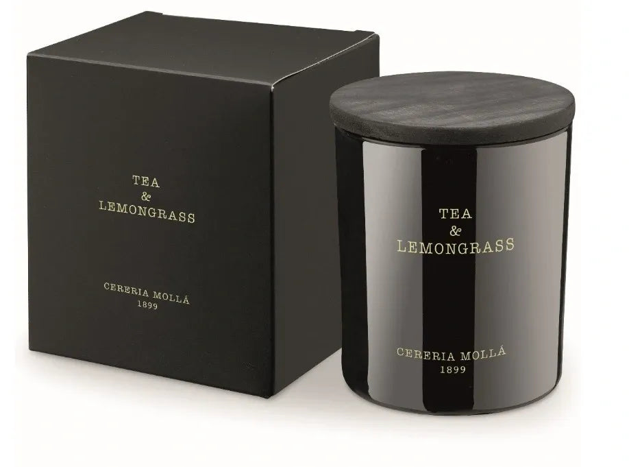8oz Tea & Lemongrass Candle - Black