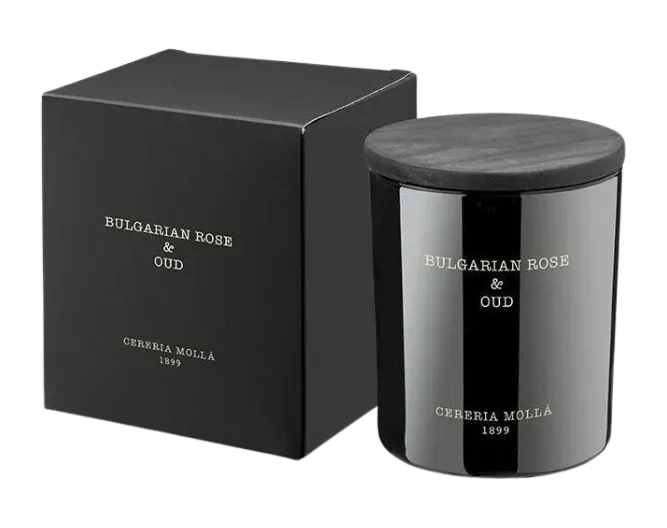 8oz Bulgarian Rose & Oud Candle - Black