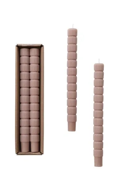 Candle Set 2 Unscented Sculptured Taper