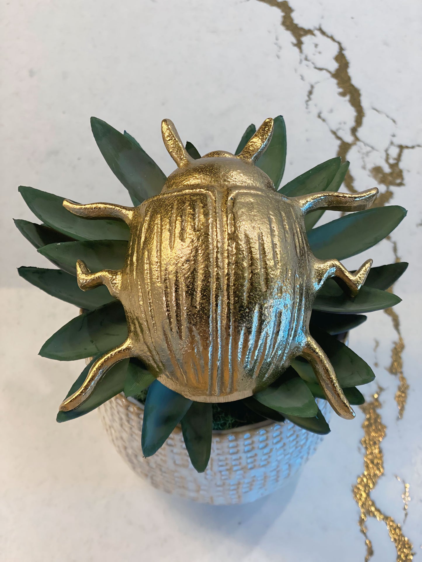 Cast Gold Beetle Medium Wall Decor