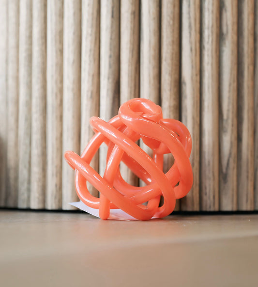 HANDBLOWN GLASS KNOT ORANGE