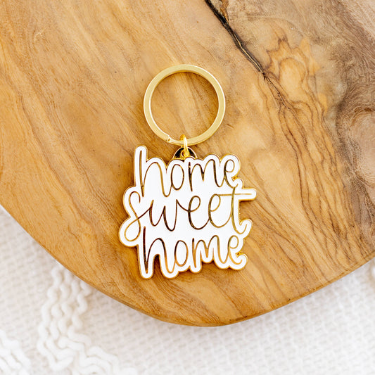 Home Sweet Home Metal Keychain, 2x2 in.