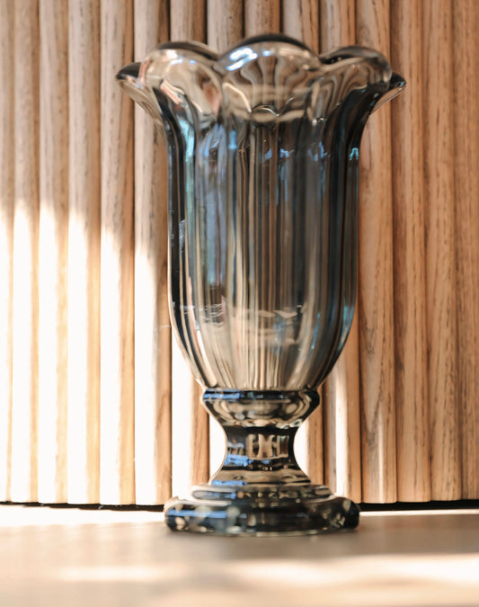 Vintage Flower Vase Large Olive