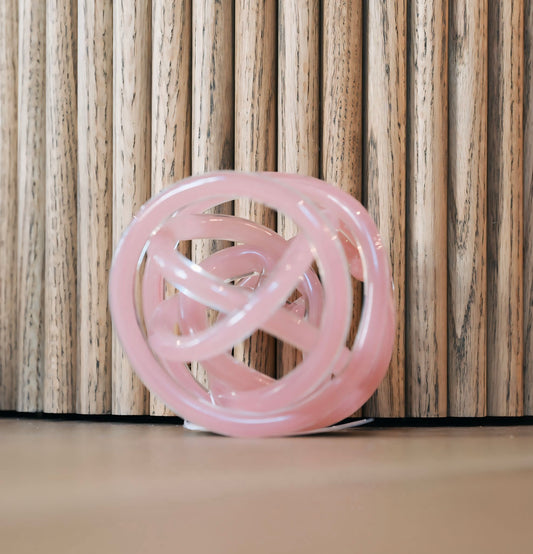 HANDBLOWN GLASS KNOT PINK