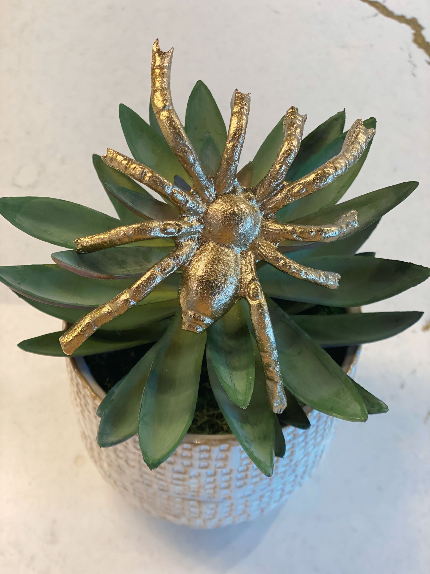 Cast Gold Spider Wall Decor