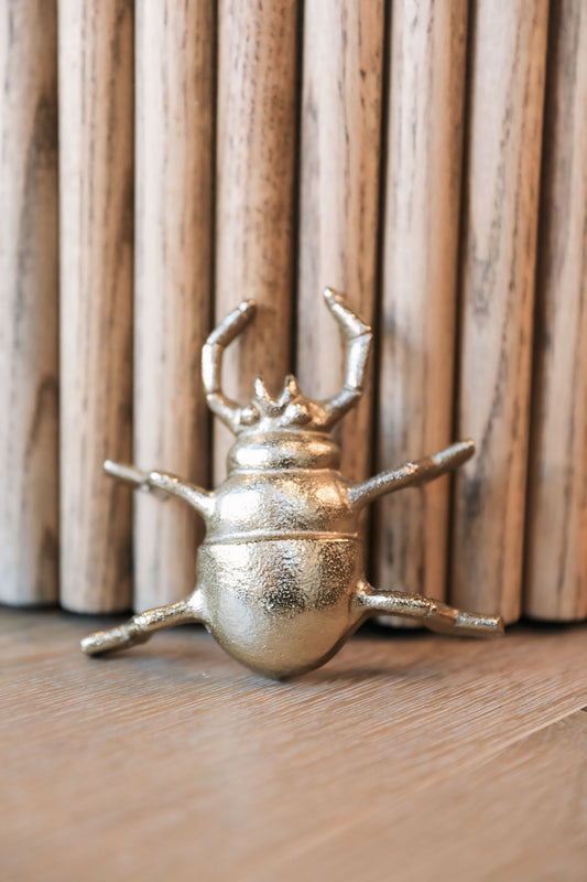 Cast Gold Beetle Small Wall Decor