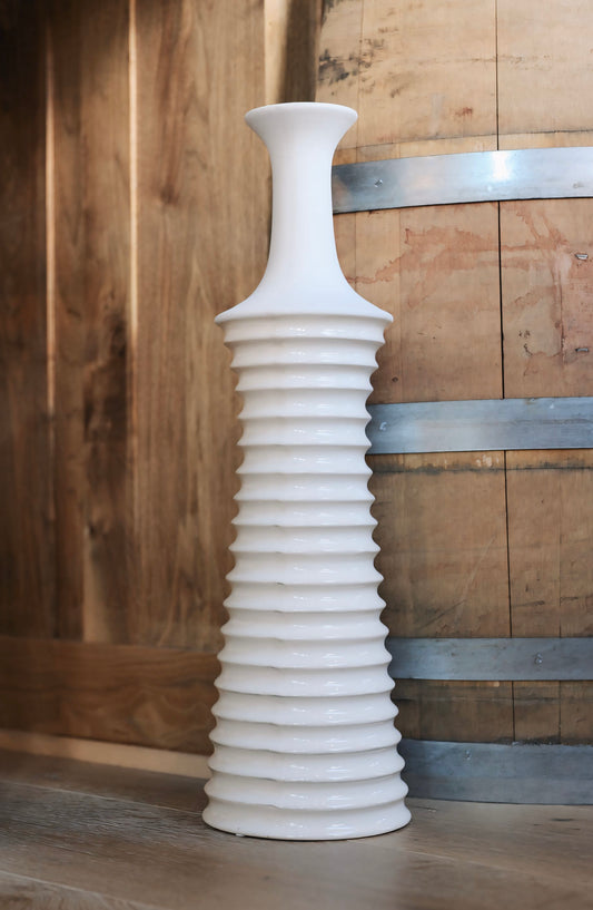 Tall Fluted Vase