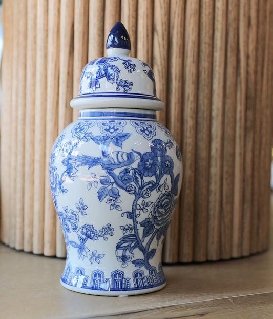 Blue and White Ginger Jar Medium
