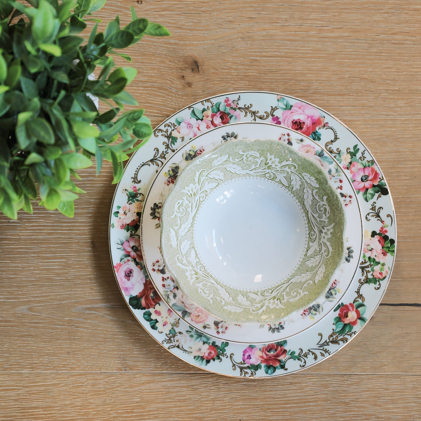 Luxury Vintage Pink Floral - Dinner Plate