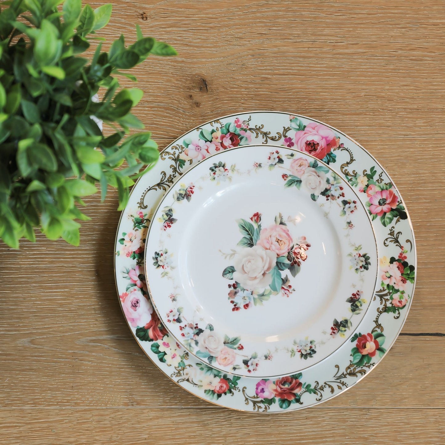 Luxury Vintage Pink Floral - Dinner Plate