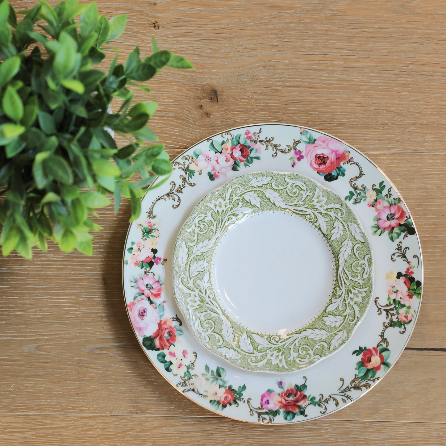 Luxury Vintage Pink Floral - Dinner Plate