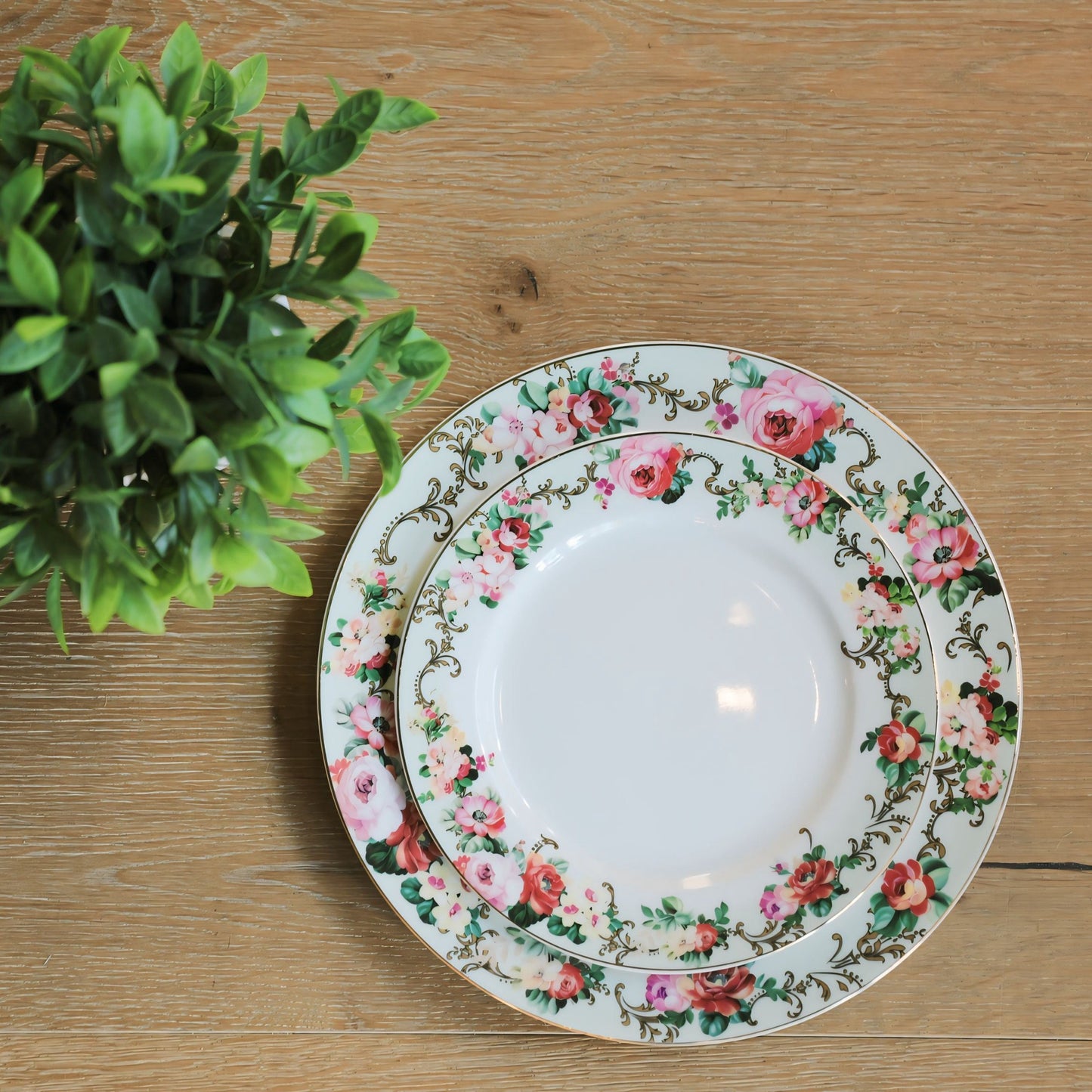 Luxury Vintage Pink Floral - Dinner Plate