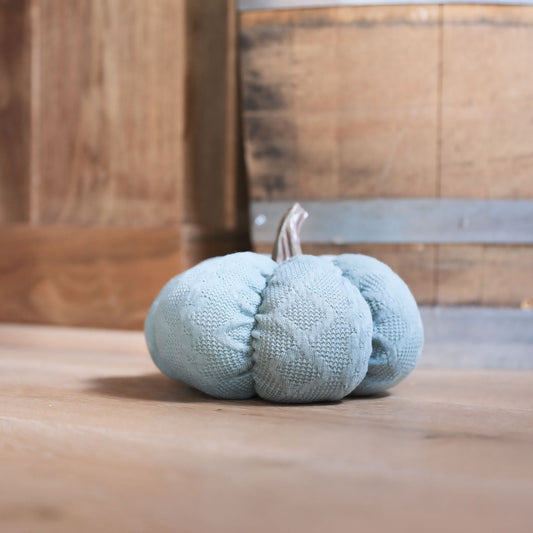 Small Plush Aqua Blue Pumpkin Fall Autumn Décor