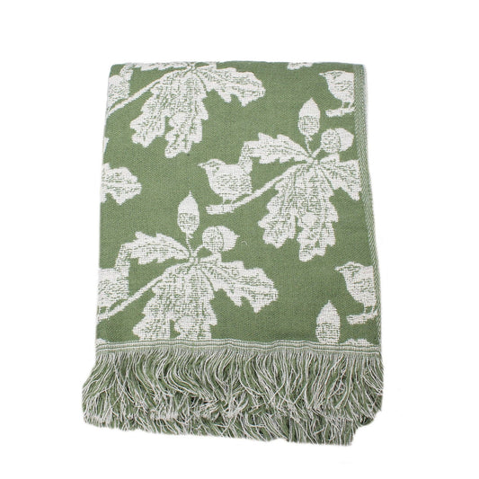 Recycled RPET Blanket Woodland Acorn Green